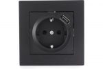 Lezard 703-4188-182 RAIN Розетка с/з + USB разъём двойная