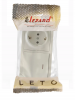 Lezard 752-0300-170BIP LETO Выключатель с подсветкой и розетка с/з