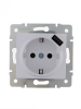 Lezard 708-0200-181 KARINA LIFE Розетка с/з + USB разъём