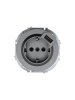 Lezard 743-7488-181 OSEN Розетка с/з + USB разъем серый матовый
