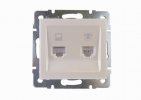 Lezard RAIN Розетка компьютерная + телефон, 703-3088-143