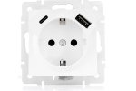 Lezard 742-0288-181TC VESNA Розетка с/з TC+USB разъём