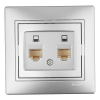 Lezard 7081-4343-141 ASTI Розетка компьютерная двойная