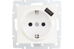 Lezard 742-3088-181 VESNA Розетка с/з + USB разъём