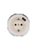 Lezard 743-9088-181 OSEN Розетка с/з + USB разъем слоновая кость