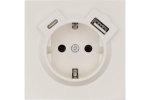 Lezard 745-9088-181TC ESTET Розетка с/з TC + USB разъем слоновая кость