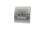 Lezard 702-2828-139 DERIY Розетка компьютерная серебристый металлик