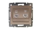 Lezard RAIN Розетка компьютерная + телефонная, 703-3188-143