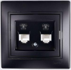 Lezard 742-4288-138 VESNA Розетка телефонная двойная евро