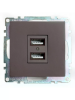 Lezard 704-7388-192 ZIMA Розетка 2-ая USB разъем
