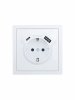 Lezard 704-0288-181TC ZIMA Розетка с/з TC + USB разъем