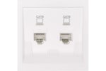 Lezard 745-0288-142ESTET Розетка 2-ая компьютерная белая с модулем CAT6