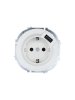 Lezard 743-0288-181 OSEN Розетка с/з + USB разъем белая