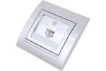 Lezard 702-2828-137 DERIY Розетка телефонная серебристый металлик