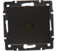 Lezard 703-4188-145 RAIN Розетка аудио чёрный графит матовый