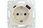 Lezard 742-0388-181TC VESNA Розетка с/з TC+USB разъём