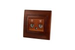 Lezard 701-0404-138 MIRA Розетка телефонная двойная евро маун