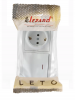 Lezard 752-0200-170BIP LETO Выключатель с подсветкой и розетка с/з