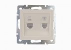 Lezard RAIN Розетка компьютерная + телефон, 703-0388-143