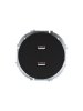 Lezard 743-4288-192 OSEN Розетка 2-ая USB разъем чёрный бархат