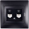 Lezard MIRA Розетка телефонная двойная евро, 701-4242-138