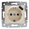 Lezard 703-3088-181 RAIN Розетка с/з + USB разъём жемчужно-белый перламутр