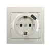 Lezard MIRA Розетка с заземлением + USB разъём, 701-0303-181