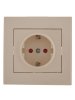 Lezard RAIN Розетка с защитой от детей керамика, 703-0303-124