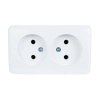 Lezard VIOLA Розетка двойная без заземления закрытый корпус керамика, 751-0200-128
