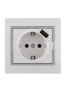 Lezard MIRA Розетка с заземлением + USB разъём , 701-0215-181