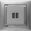 Lezard 704-7488-192 ZIMA Розетка 2-ая USB разъем