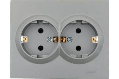 Фотография товара 'Lezard 742-3500-127B VESNA Розетка двойная с/з ПБТ'