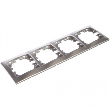 Фотография товара 'Lezard 701-1212-149 MIRA Рамка 4-ая горизонтальная метал синий со вставкой'