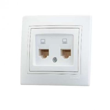 Фотография товара 'Lezard MIRA Розетка компьютерная двойная, 701-0202-141'