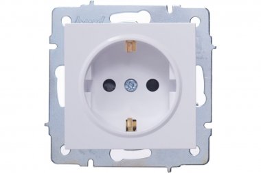 Фотография товара 'Lezard 742-0288-124 VESNA Розетка с защитой от детей керамика'