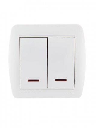 Фотография товара 'Lezard DEMET Выключатель двойной с подсветкой, 711-0200-112'