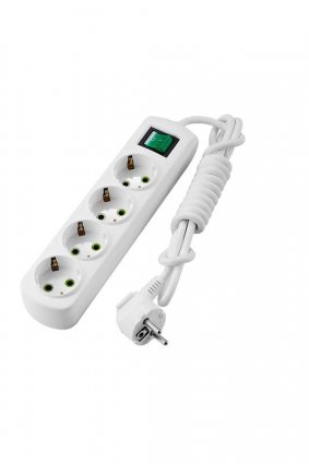 Фотография товара 'Lezard LETITIA Удлинитель с заземлением 4 входа 2 метра с выключателем, 721-0402-402'