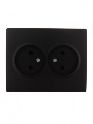 Фотография товара 'Lezard KARINA Розетка двойная без заземления ПБТ, 707-4200-128B'