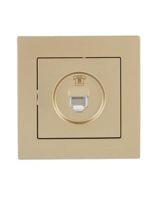 Фотография товара 'Lezard 742-3688-137 VESNA Розетка телефонная евро'