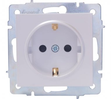 Фотография товара 'Lezard VESNA Розетка с защитой от детей ПБТ, 742-3088-124B'