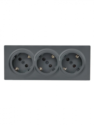 Фотография товара 'Lezard 752-3400-127BUP LETO Розетка тройная с/з закрытый корпус ПБТ'