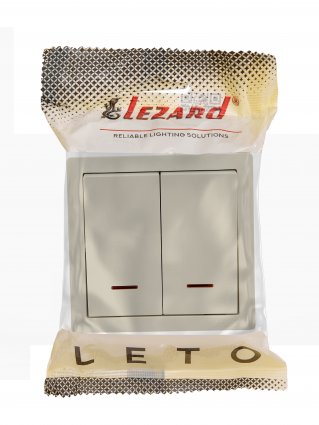 Фотография товара 'Lezard 752-0300-112 LETO Выключатель двойной с подсветкой'