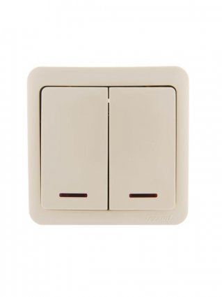 Фотография товара 'Lezard VIOLA Выключатель двойной с подсветкой , 751-0300-112'