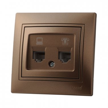 Фотография товара 'Lezard 701-3131-143 MIRA Розетка компьютер+телефон'