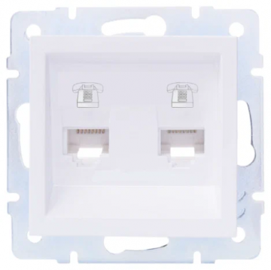 Фотография товара 'Lezard 742-0288-138 VESNA Розетка телефонная двойная евро'