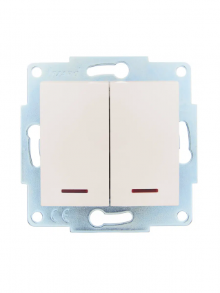 Фотография товара 'Lezard 7081-0388-112 ASTI Выключатель 2-ой с подсветкой'