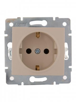 Фотография товара 'Lezard KARINA Розетка с заземлением керамика, 707-0388-122'