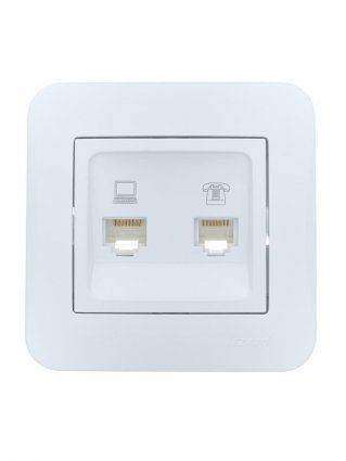 Фотография товара 'Lezard 7081-0202-143 ASTI Розетка компьютер+телефон'