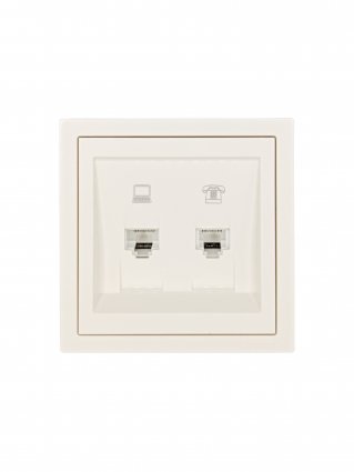 Фотография товара 'Lezard 704-9088-143 ZIMA Розетка компьютер+телефон'