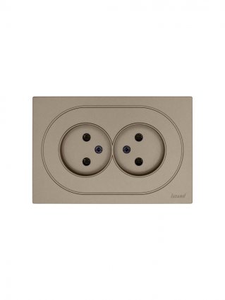 Фотография товара 'Lezard 743-3700-128B OSEN Розетка двойная б/з ПБТ'